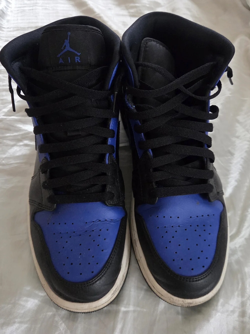 Jordan Air High-Top Sneakers - Black / Royal Blue